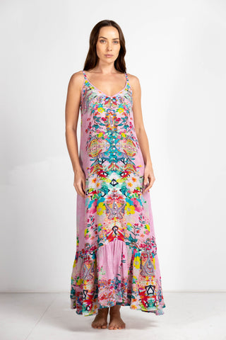 KEUKENHOF - FRILL STRAP MAXI DRESS