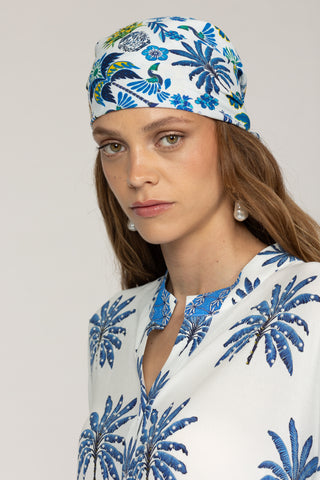 PAPIER COLLE LIGHT BLUE- ORCHID SCARF