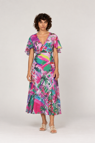 HERMOSA FUCSIA AZUR - ASTER DRESS