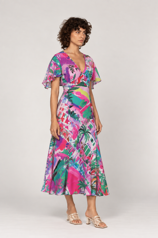 HERMOSA FUCSIA AZUR - ASTER DRESS