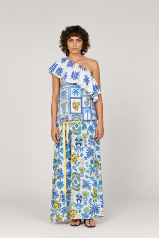 PAPIER COLLE LIGHT BLUE- ALICIA RUFFLE TOP