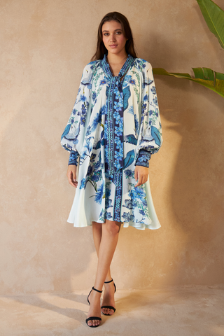 FLOWER BLUE - AMBER DRESS