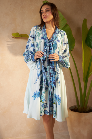 FLOWER BLUE - AMBER DRESS