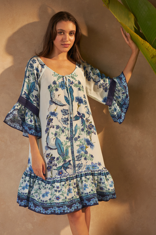 FLOWER BLUE - GYPSY DRESS