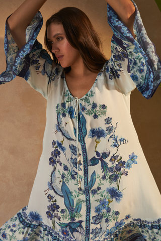 FLOWER BLUE - GYPSY DRESS