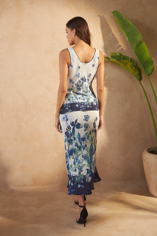 FLOWER BLUE - HIBICUS TOP