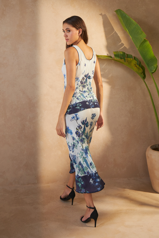 FLOWER BLUE - HIBICUS TOP