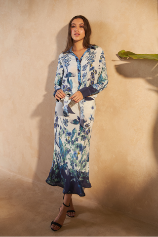 FLOWER BLUE - CAMELIA SKIRT