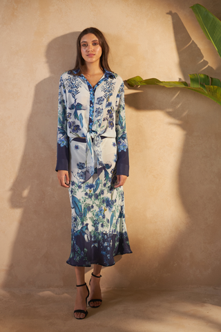 FLOWER BLUE - CAMELIA SKIRT