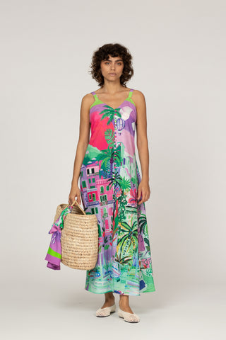 HERMOSA FUCSIA AZUR- GRECA DRESS