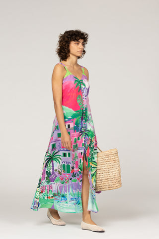 HERMOSA FUCSIA AZUR- GRECA DRESS