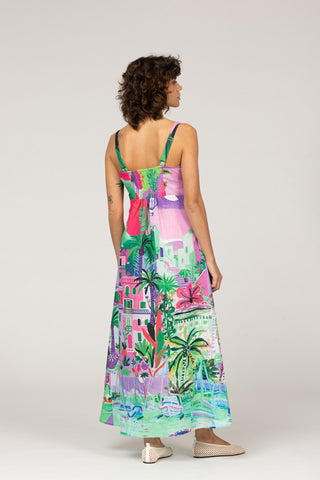 HERMOSA FUCSIA AZUR- GRECA DRESS