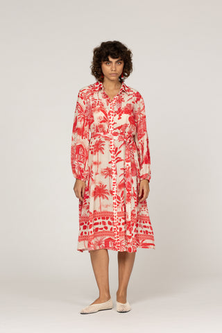 VERMELHO RED- ONIA MIDI DRESS