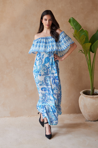 PAISLEY AZURE - BLOOSOM DRESS