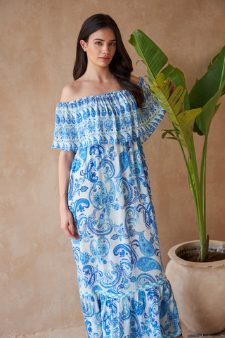 PAISLEY AZURE - BLOOSOM DRESS