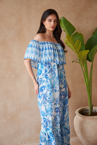 PAISLEY AZURE - BLOOSOM DRESS