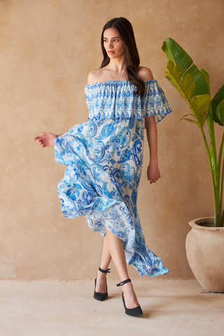 PAISLEY AZURE - BLOOSOM DRESS