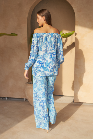 PAISLEY AZURE - CALLA TOP