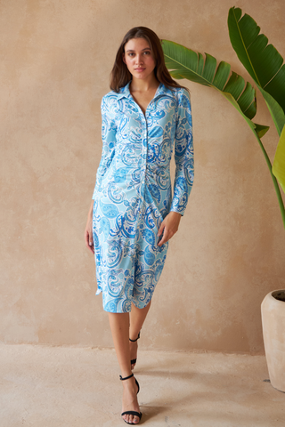 PAISLEY AZURE - CHLOE DRESS