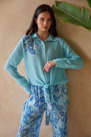 PAISLEY AZURE - LAMIUM TOP