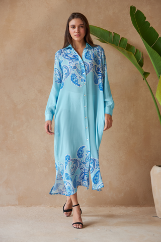PAISLEY AZURE - LUPINE LONG SHIRT