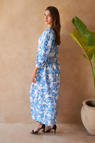 PAISLEY AZURE - SAIGON DRESS