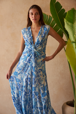 PAISLEY AZURE - THEODORA DRESS