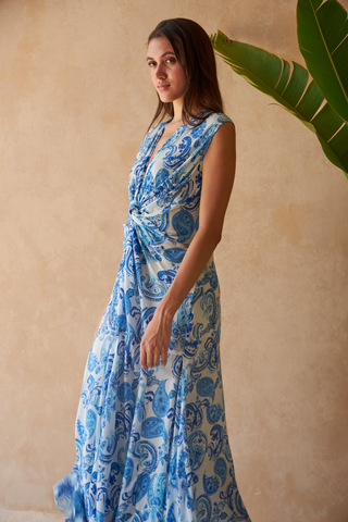 PAISLEY AZURE - THEODORA DRESS