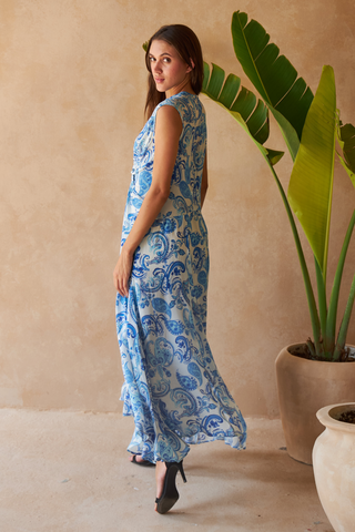 PAISLEY AZURE - THEODORA DRESS