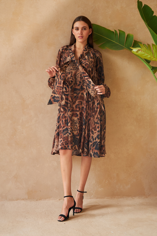 PANTHER BROWN- AMBER DRESS