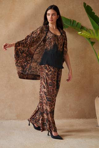 PANTHER BROWN- COSMOS DRESS