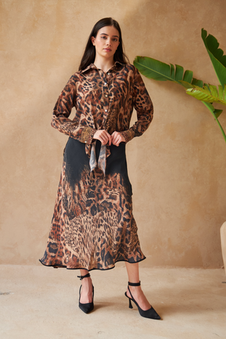 PANTHER BROWN - CAMELIA SKIRT