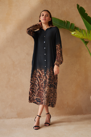 PANTHER BROWN - LUPINE LONG SHIRT