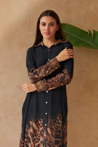 PANTHER BROWN - LUPINE LONG SHIRT