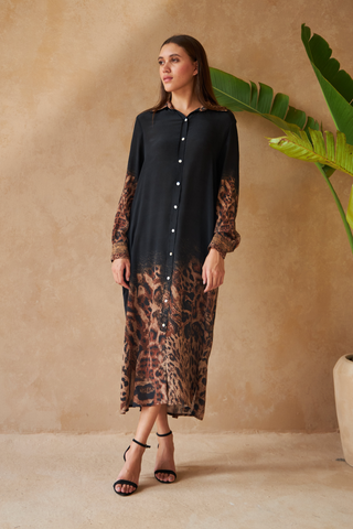 PANTHER BROWN - LUPINE LONG SHIRT