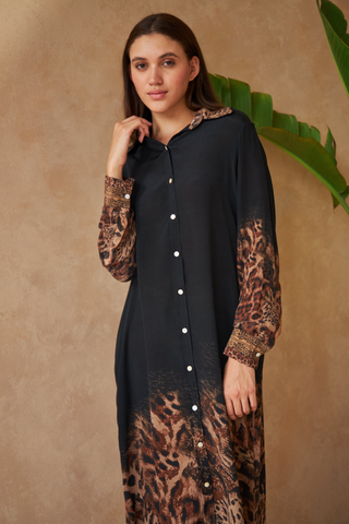 PANTHER BROWN - LUPINE LONG SHIRT