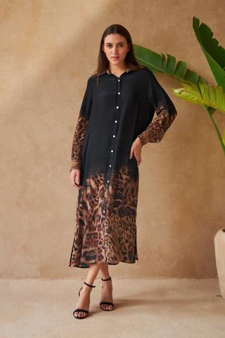PANTHER BROWN - LUPINE LONG SHIRT