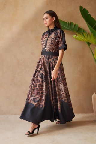 PANTHER BROWN- REVA DRESS