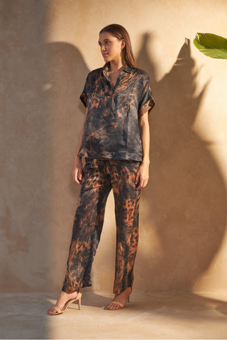PANTHER BROWN- ROSE TOP