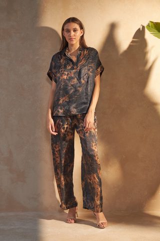 PANTHER BROWN- ROSE TOP