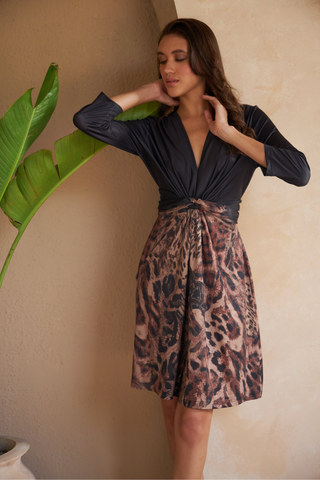 PANTHER BROWN- ROSITA DRESS