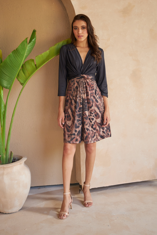 PANTHER BROWN- ROSITA DRESS