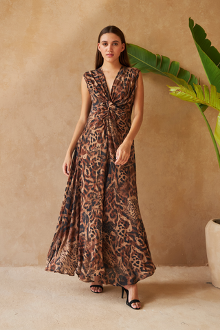 PANTHER BROWN- THEODORA DRESS