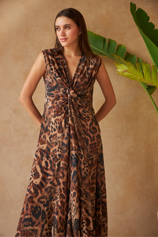 PANTHER BROWN- THEODORA DRESS