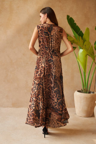 PANTHER BROWN- THEODORA DRESS