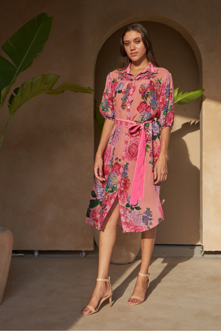 ROSE RED PINK - PANSY DRESS