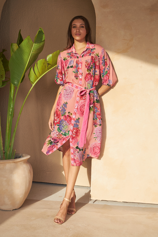 ROSE RED PINK - PANSY DRESS