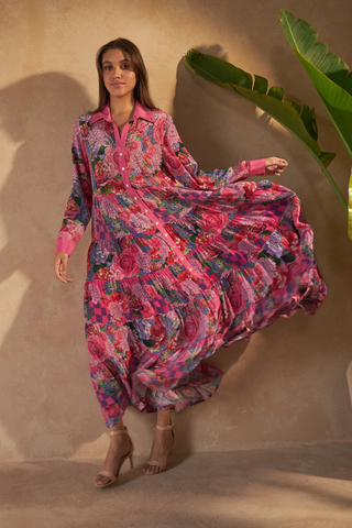 ROSE RED PINK - PERORIAN DRESS