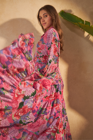 ROSE RED PINK - PERORIAN DRESS
