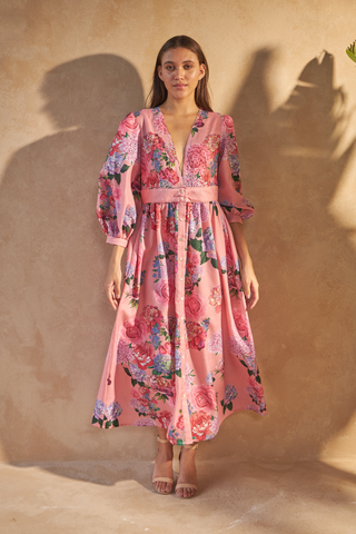 ROSE RED PINK - SAIGON DRESS